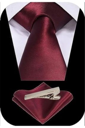 کراوات زرشکی مردانه Standart ساتن کد 760538846