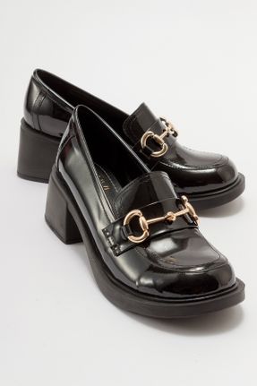 کفش پاشنه بلند کلاسیک مشکی زنانه چرم لاکی پاشنه ضخیم پاشنه متوسط ( 5 - 9 cm ) کد 164051460