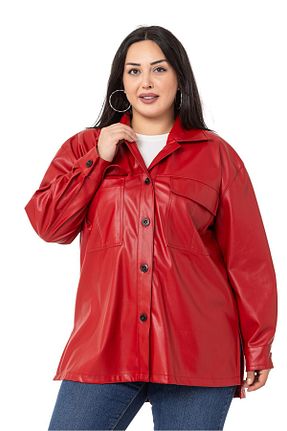 پیراهن سایز بزرگ قرمز زنانه سایز بزرگ DISENTIS MODEST - کد 760572536
