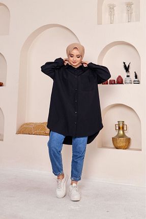 پیراهن حجاب مشکی زنانه رگولار Patika - کد 315347896