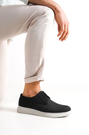 کفش کژوال مشکی مردانه چرم طبیعی پاشنه کوتاه ( 4 - 1 cm ) پاشنه ساده کد 671966258