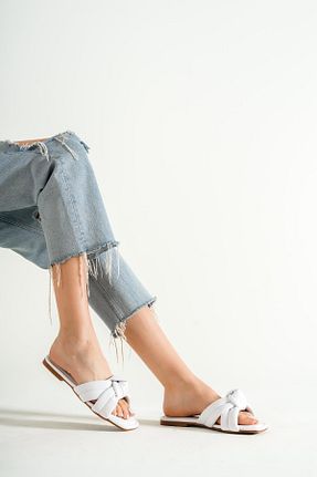 دمپائی سفید زنانه چرم مصنوعی Capone Outfitters - کد 238239449