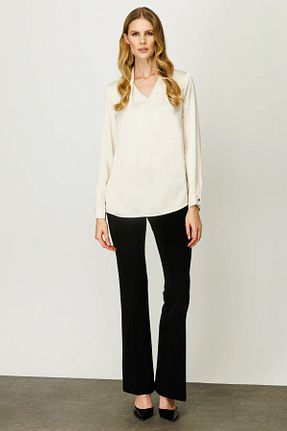 بلوز بژ زنانه ساده Ekol - کد 760859214
