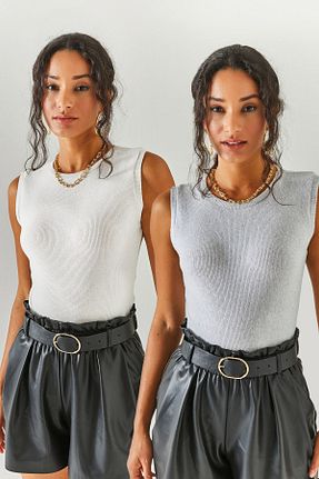 بلوز طوسی زنانه ساده Olalook - کد 760776364