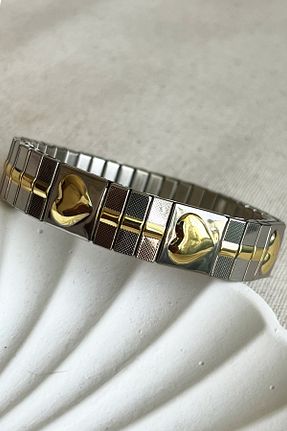 دستبند استیل (فولاد) قهوه ای زنانه استیل (فولاد) MODA - کد 759154405