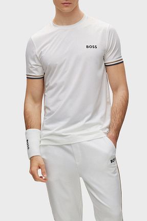 تیشرت سفید مردانه اسلیم فیت BOSS - کد 651720555