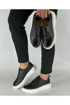 کفش کژوال مشکی زنانه چرم خالص POOMA - کد 759353131