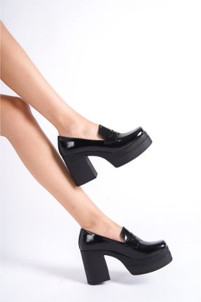کفش آکسفورد مشکی زنانه چرم مصنوعی پاشنه کوتاه ( 4 - 1 cm ) کد 759266473