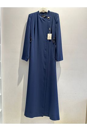 مانتو بلند سرمه ای زنانه پلی استر Kayra - کد 759472776