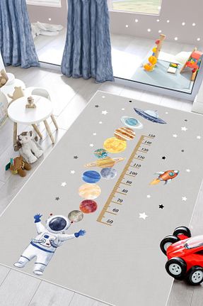 فرش بچه گانه طوسی پلی استر Decomia Home - کد 759488676