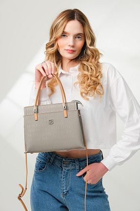 کیف دوشی طوسی زنانه چرم خالص Just Polo - کد 402117454