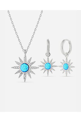 ست نقره سفید زنانه عقیق MEKS JEWELS - کد 759824306