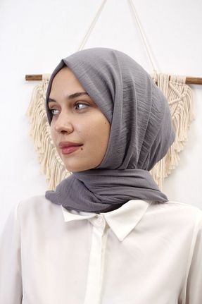 شال طوسی زنانه پنبه ای Neon scarf - کد 747043027
