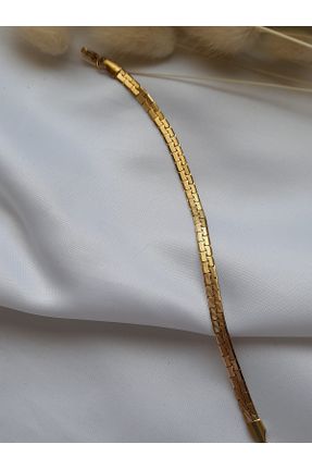 دستبند استیل طلائی زنانه فولاد ( استیل ) کد 759952653