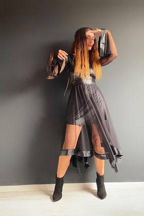 لباس مشکی زنانه بافتنی Quincey - کد 760021058