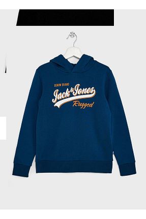 سوئیشرت سرمه ای مردانه چاپی Jack & Jones Junior - کد 760060041