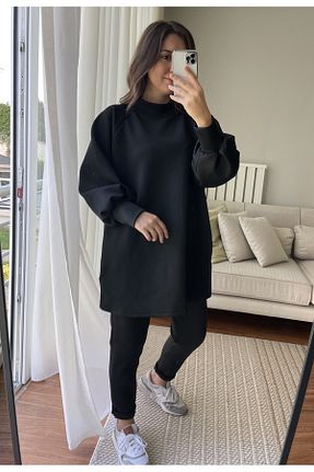 ست بالاتنه و پائین تنه حجاب مشکی زنانه Relaxed two in sis - کد 760773849