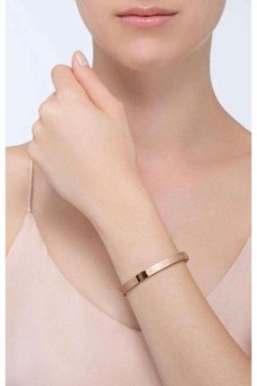 دستبند استیل صورتی زنانه فولاد ( استیل ) کد 760680847