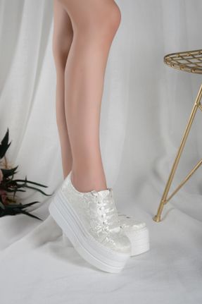 کفش مجلسی سفید زنانه پاشنه متوسط ( 5 - 9 cm ) پاشنه ضخیم کد 69466172
