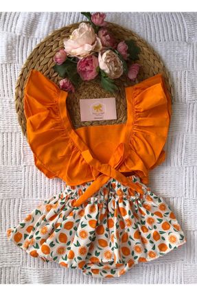 ست نوزادی نارنجی بچه گانه پنبه (نخی) کد 228213693