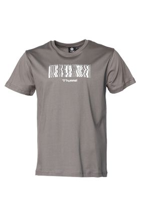 تی شرت طوسی مردانه رگولار کد 670300744