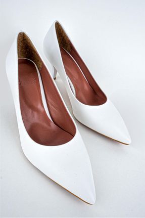 کفش استایلتو سفید پاشنه نازک پاشنه متوسط ( 5 - 9 cm ) کد 327946347