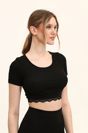 بلوز مشکی زنانه ساده KİM Kİ O - کد 682753524