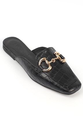 دمپائی مشکی زنانه چرم مصنوعی Capone Outfitters - کد 456492596