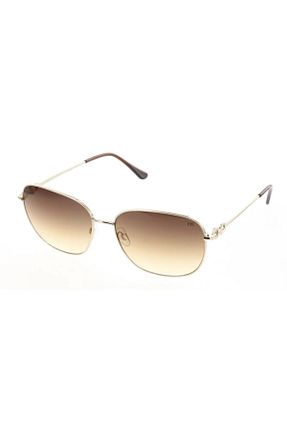 عینک آفتابی قهوه ای زنانه UV400 HAWK - کد 760890117