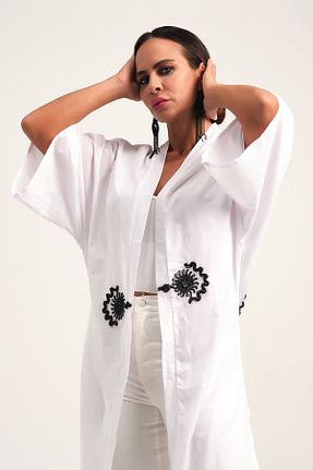 کیمونو و کافتان سفید زنانه بافتنی Marever Fashion - کد 272854800