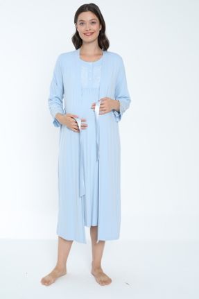 لباس شب حاملگی آبی زنانه پارچه ای کد 760818077