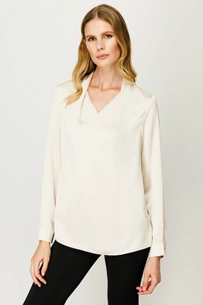 بلوز بژ زنانه ساده Ekol - کد 760859214