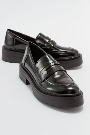کفش لوفر مشکی زنانه جیر پاشنه کوتاه ( 4 - 1 cm ) کد 760980509