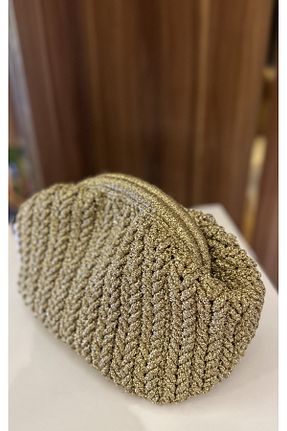کیف پورتفوی و کلاچ طلائی زنانه پارچه ای ARTARZ - کد 760975612