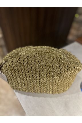 کیف پورتفوی و کلاچ طلائی زنانه پارچه ای ARTARZ - کد 760975612