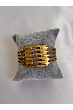 دستبند استیل (فولاد) طلائی زنانه استیل (فولاد) BKY - کد 758997303