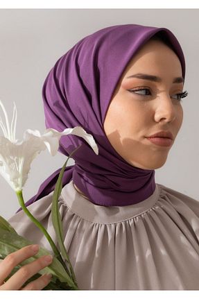 روسری بنفش پلی استر Silk Home - کد 758919496