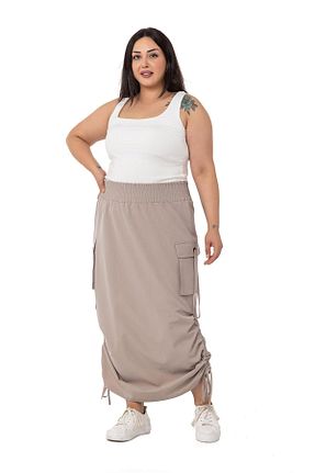 دامن سایز بزرگ طوسی زنانه Paraşüt DISENTIS MODEST - کد 759430993