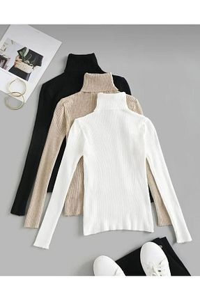 پلیور مشکی زنانه ساده Beybun boutique - کد 760114919