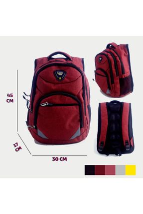 کیف مدرسه قرمز مردانه پارچه نساجی کد 130508116