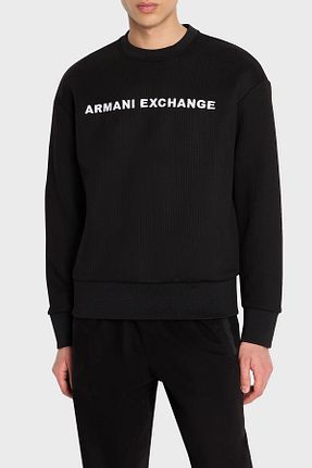سوئیشرت مشکی مردانه ساده Armani Exchange - کد 759686496