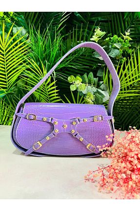کیف دوشی بنفش زنانه چرم مصنوعی SYA moda tekstil - کد 759493538