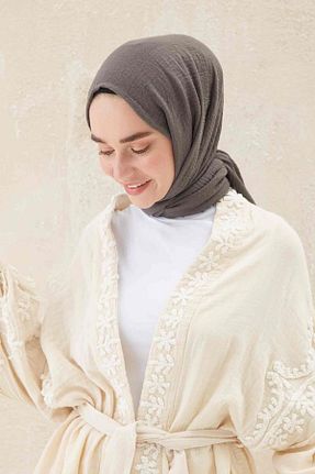 شال طوسی زنانه پنبه ای Fresh - کد 759436194