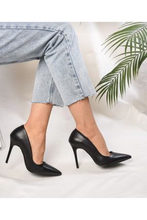 کفش پاشنه بلند کلاسیک مشکی زنانه چرم مصنوعی پاشنه بلند ( +10 cm) پاشنه نازک کد 299471905