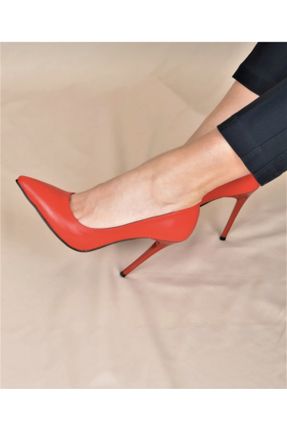 کفش پاشنه بلند کلاسیک قرمز زنانه چرم مصنوعی پاشنه نازک پاشنه بلند ( +10 cm) کد 299473398