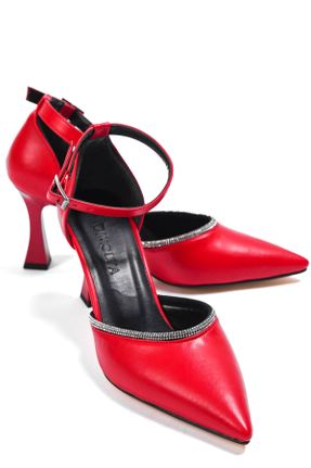 کفش پاشنه بلند کلاسیک قرمز زنانه پاشنه نازک پاشنه متوسط ( 5 - 9 cm ) کد 475792546