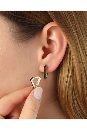 گوشواره نقره طلائی زنانه 925 عیار MEKS JEWELS - کد 759743966