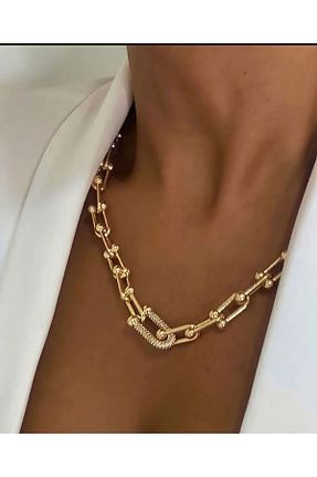 گردنبند جواهر طلائی زنانه زیرکن DOLUNAYSTORY - کد 736845777