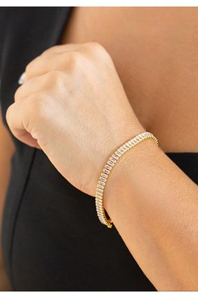دستبند استیل طلائی زنانه فولاد ( استیل ) کد 760140086