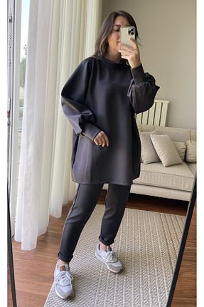 ست بالاتنه و پائین تنه حجاب طوسی زنانه Relaxed two in sis - کد 760773333